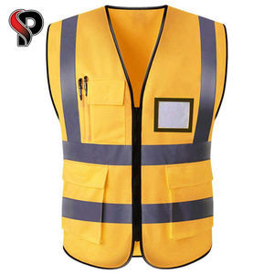 Gilets de sécurité réfléchissants roses personnalisés avec bande réfléchissante avec logo sur l'épaule - Product Image 6