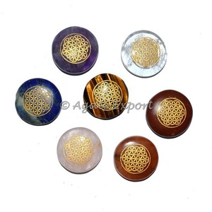 Chakra Stone <b>Set</b> with 7 Chakra Stones and Symbols - Pyramid, Oval, Worry | <b>Crystal</b> Chakra <b>Set</b>, Spiritual Gift (Healing Stones) - Product Image 3