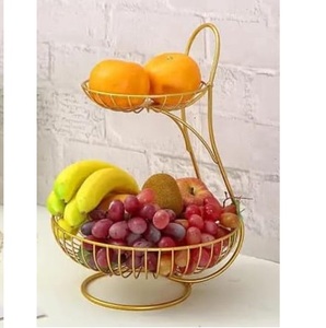 Canasta de Almacenamiento de Frutas y Verduras de Hierro con Acabado Dorado de Alta Calidad para Uso en la Cocina - Product Image 4
