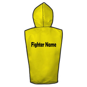 Nouvel ensemble de vêtements d'entraînement d'été en satin jaune, comprenant une veste à capuche, un short et une ceinture, respirant, sans manches, pour la boxe, tissu polyvalent - Product Image 2