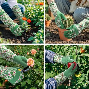 Gants de jardinage pour femmes à manches longues Garden Rose Cactus Pruning Thorn-Proof Breathable Work Gloves - Product Image 2