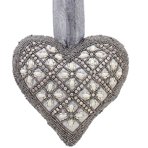 Brazeal Studio Noël, cœur en velours fait main orné de bijoux, 4 pouces, logo personnalisé, elfe Tomte Navidad, gnome, père Noël, ornements en peluche - Product Image 5