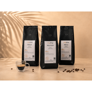 Premium <b>Roasted</b> Italian Coffee Beans Box Mix 3x1kg <b>Bags</b> Per Blend SAMPLES' Premium Blends ORONERO Arabica Robusta Mellow Taste - Product Image 2