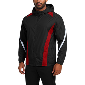 Coupe-vent de sport extérieur à séchage rapide personnalisé OEM Veste de football à capuche respirante pour hommes avec col montant - Product Image 4