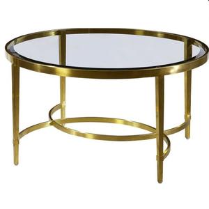 Mesa anidada de acero inoxidable para sala de estar, mesas de centro anidadas redondas modernas, decoración para sala de estar, mesa consola con tapa de cristal - Product Image 1