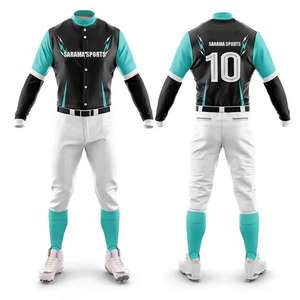 Uniforme de Béisbol de Diseño Moderno y Estilo Nuevo, Uniforme de Béisbol de Color Sólido de Primera Calidad para Venta en Línea - Product Image 2
