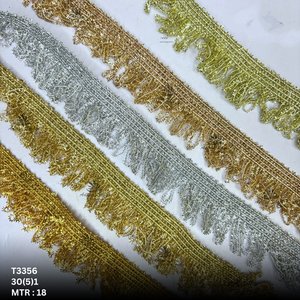 ขอบผ้าลูกไม้ปักลายสั่งทำพิเศษ ขอบหยักละเอียดอ่อนด้วยด้ายคุณภาพสูง ผ้าฝ้ายแท้ 100% สำหรับตกแต่งขอบรองเท้าและกระเป๋า - Product Image 2