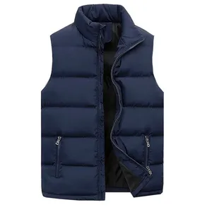 Chaleco acolchado ligero sin mangas para hombre, chaleco de lona personalizado, abrigo, chaleco para invierno, chaqueta calentadora de cuerpo - Product Image 1