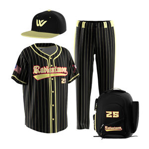 Uniforme de béisbol personalizado, camiseta de béisbol con diseño de tela, uniforme de entrenamiento de equipo de todas las series - Product Image 3