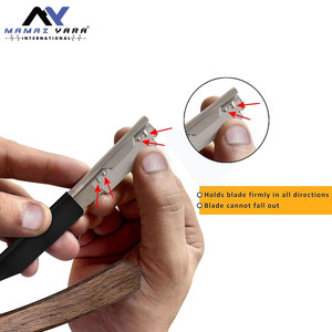 มีดโกนหนวดตรงสำหรับผู้ชายแบบมืออาชีพ พร้อมดีไซน์แบบเลื่อนออกได้ด้วยไม้ ที่ใส่ใบมีดสีดำ ผลิตภัณฑ์สำหรับช่างตัดผมจากซัพพลายเออร์ที่เชื่อถือได้ - Product Image 3