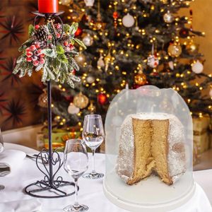 ที่ใส่ Panettone คริสต์มาส25ซม. หรูหราฝาพลาสติกใสสำหรับเค้กขนมหวานสำหรับปาร์ตี้เค้กอุปกรณ์ตกแต่งเค้ก - Product Image 3