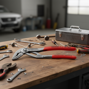 Knipex Cobra ES Extra-Slim Water Pump Pliers 180 mm with Non-Slip Plastic Coating Gear <b>Pullers</b> in Grey Atramentized Color - Product Image 3