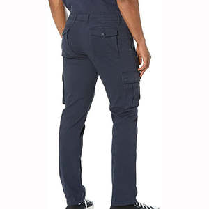Pantalones largos rectos ajustados informales para hombre al por mayor, pantalones formales de algodón para ocio, pantalones cargo para hombre - Product Image 5