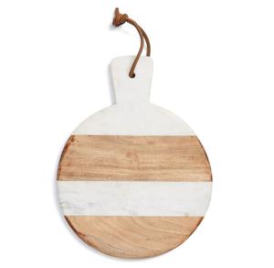 Planche à fromage créative en bois de manguier et marbre Planche à découper durable avec logo personnalisé en forme de rectangle - Product Image 2