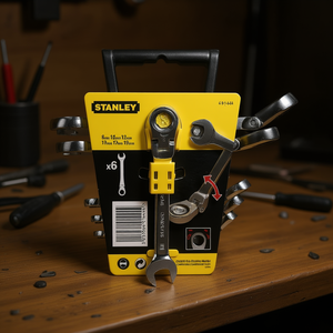ชุดประแจปากตายแบบมีข้อต่อ 2 ชิ้น 6 ขนาดมาตรฐานเมตริก ยี่ห้อ Stanley - Product Image 3