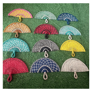 Éventail en paille de mer, vente en gros, design unique, éventail en paille de mer, éventail en bambou, éventails en gros, exportateur vietnamien, fait à la main - Product Image 4