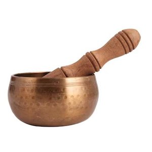 Medium Size Gold Hammered Pure Brass Yoga Singing Bowl Attractive Design Round Shape Bowls Metal <b>Craft</b> - Product Image 1
