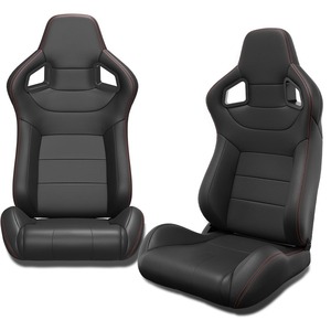 Customizable Color Racing Car Seat Sturdy PU Leather Bucket Seat with Carbon Fiber Fiberglass and Fabric for <b>DUSTER</b> 1984-1993 - Product Image 1