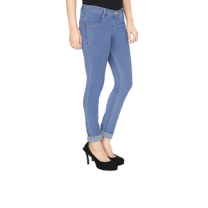 Custom Design Loose Fit <b>Jeans</b> Denim Pants for Women Hot Sale <b>Jeans</b> Young Women Cotton <b>Elastic</b> Pant - Product Image 4