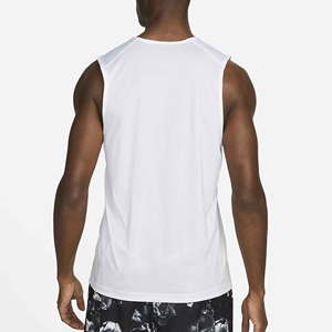 Camisetas sin mangas de poliéster con logo personalizado para hombre, camisetas deportivas estampadas para correr, camisetas de poliéster y algodón personalizadas de alta calidad. - Product Image 3