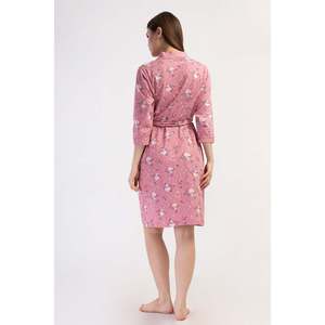 เสื้อคลุมชุดนอนแขน 3/4 สำหรับผู้หญิงพร้อมกระเป๋า สะดวกสบายและมีสไตล์ - Product Image 1