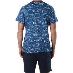 Ensemble d'été tendance pour hommes logo personnalisé deux pièces tenue décontractée de haute qualité imprimé T-Shirt ensembles courts respirant - Product Image 4