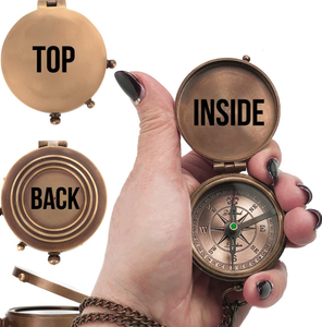 Belle boussole gravée avec chaîne dans un coffret cadeau, cadeaux pour mari, cadeaux pour couples, cadeaux de Noël, qualité supérieure - Product Image 1