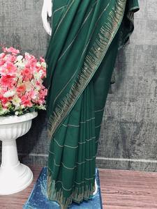 LAUNCHING NEW DESIGNER HEAVY <b>HOT</b> FIXING <b>STONE</b> WORK SAREES WITH BLOUSE - Product Image 3