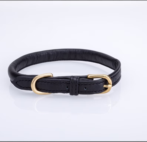 High Quality Green Leather Hound Dog <b>Collar</b> for Greyhound and Whippet - Product Image 2