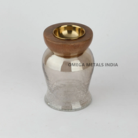 Brûleur d'encens en bois de manguier et métal, motif étoile arabe, porte-bakhoor, brûleur d'oud de table, accessoire décoratif pour la maison, taille personnalisable