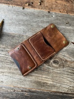 Tarjetero Delgado de Cuero Genuino de Alta Calidad, Estilo Vintage Minimalista, Personalizado con Logotipo y Color, para Hombre y Mujer, Bolsillo Frontal