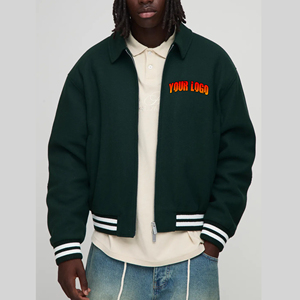 Artículo de Venta caliente 100% chaquetas de béisbol Varsity de lana para hombre nuevo estilo personalizado bordado Patchwork chaqueta de invierno para hombre - Product Image 1