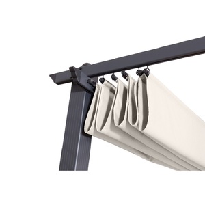 ศาลาสวนอลูมิเนียมลักซอร์ สีแอนทราไซต์-เบจ ขนาด 4x3 เมตร พร้อมหลังคาป้องกันรังสียูวีและแสงแดด และศาลาทรงเพอร์โกลา - Product Image 3