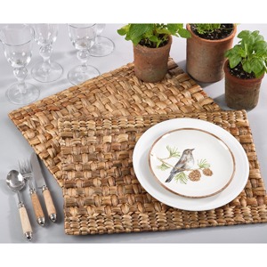 Pas cher Prix Table Dîner Décor Naturel Tissé À La Main Jacinthe D'eau Napperon Rectangle Table Tapis Dessous De Verre Fournisseur Vietnamien - Product Image 5