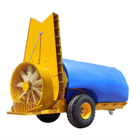 Pulvérisateur agricole portatif pour vergers, type remorque, avec moteur et engrenages, pour pulvérisation de brouillard et soufflage d'air contre les insectes