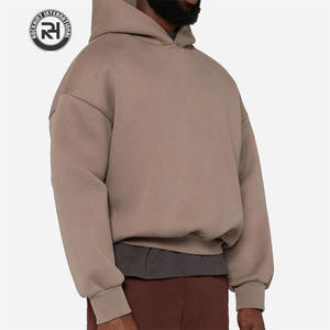 Sudadera con capucha de invierno personalizada para hombre con logotipo de forro polar de algodón transpirable ecológico para ropa de calle deportiva informal al por mayor - Product Image 2