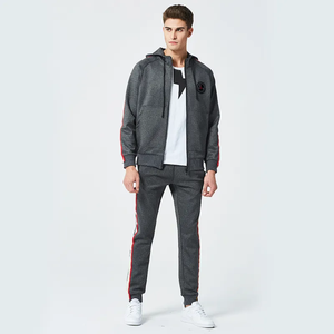 Chándales bordados personalizados Slim Fit algodón hombres sudaderas con capucha sudadera chándal para hombre - Product Image 2