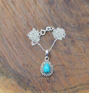 Pendentif Avec Turquoise Spinner 925 Sterling Silver Fine Jewelry Gemstone Pendentif 925 Timbre Argent Femmes Pendentif Bijoux - Product Image 4