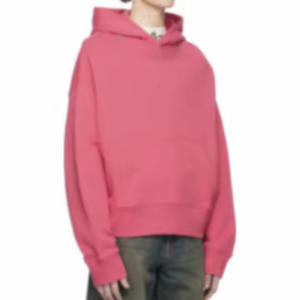 Venta al por mayor de encargo de alta calidad 100% algodón de color sólido Top de algodón para los hombres relajado transpirable Sudadera con capucha Unisex - Product Image 2