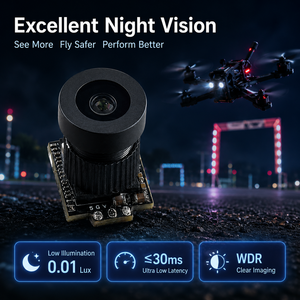 WRJ Saker 1 NANO <b>Micro</b> FPV Drone <b>Camera</b> 1500TVL 1 2 8 CMOS Low Light WDR Low Latency 118 Degree FOV 5V 12V - Product Image 5