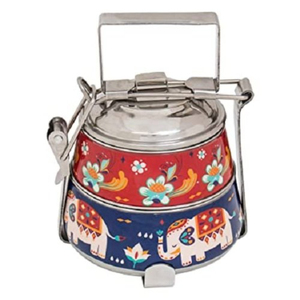 2026 Hot Premium Customized Color Food Grade Quality Stainless Steel Pyramid Tiffin with Clip Handle Lunch Boxes Lid Lock - Product Image 3