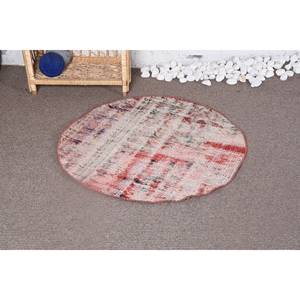 Alfombra turca Vintage, Patchwork tradicional rojo, área grande, de lana Material ovalada de 9x12, respaldo de látex de espesor medio, ecológico - Product Image 1