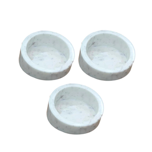 Posavasos de botella de vino de mármol blanco Natural hecho a mano de lujo, alfombrillas de piedra redondas elegantes para copas de vino y decoración de bar en casa India - Product Image 4