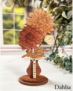 Cadre photo en bois Delarchi HD60, découpe à l'emporte-pièce, impression, 2 couleurs, décoration artisanale pour étagères, cadeaux souvenirs pour - Product Image 3