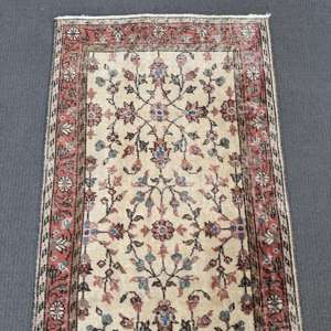 Vintage Rug, <b>Runner</b> 0.2x10.1 ft Rug, <b>Red</b> Patchwork Rug - Product Image 3