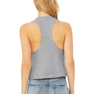Bella toile femmes Sexy respirant débardeur chiné bleu marine meilleure chemise sans manches à la mode personnalisée - Product Image 6