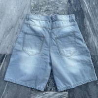 Pantalones cortos de mezclilla personalizados para hombre, de cintura media, de gran tamaño, largos, holgados, de secado rápido, diseño vintage con múltiples bolsillos, ropa de calle informal de verano Y2K