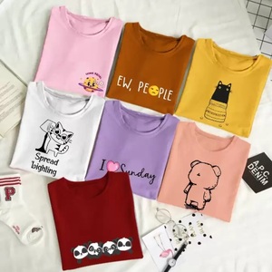 La mejor calidad, 170 gramos de algodón, camisetas de manga corta para mujer, camiseta ecológica con logotipo impreso personalizado, cuello corto, ajuste Regular - Product Image 2