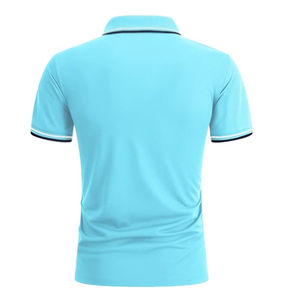 Manga corta informal de verano para hombre para camisas Tela de punto transpirable Diseño bordado de alta calidad - Product Image 3