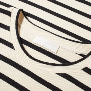 T-shirt à manches longues rayées pour homme, vêtement de haute qualité, coupe ajustée, col rond, imprimé, du Bangladesh, vente en gros - Product Image 5